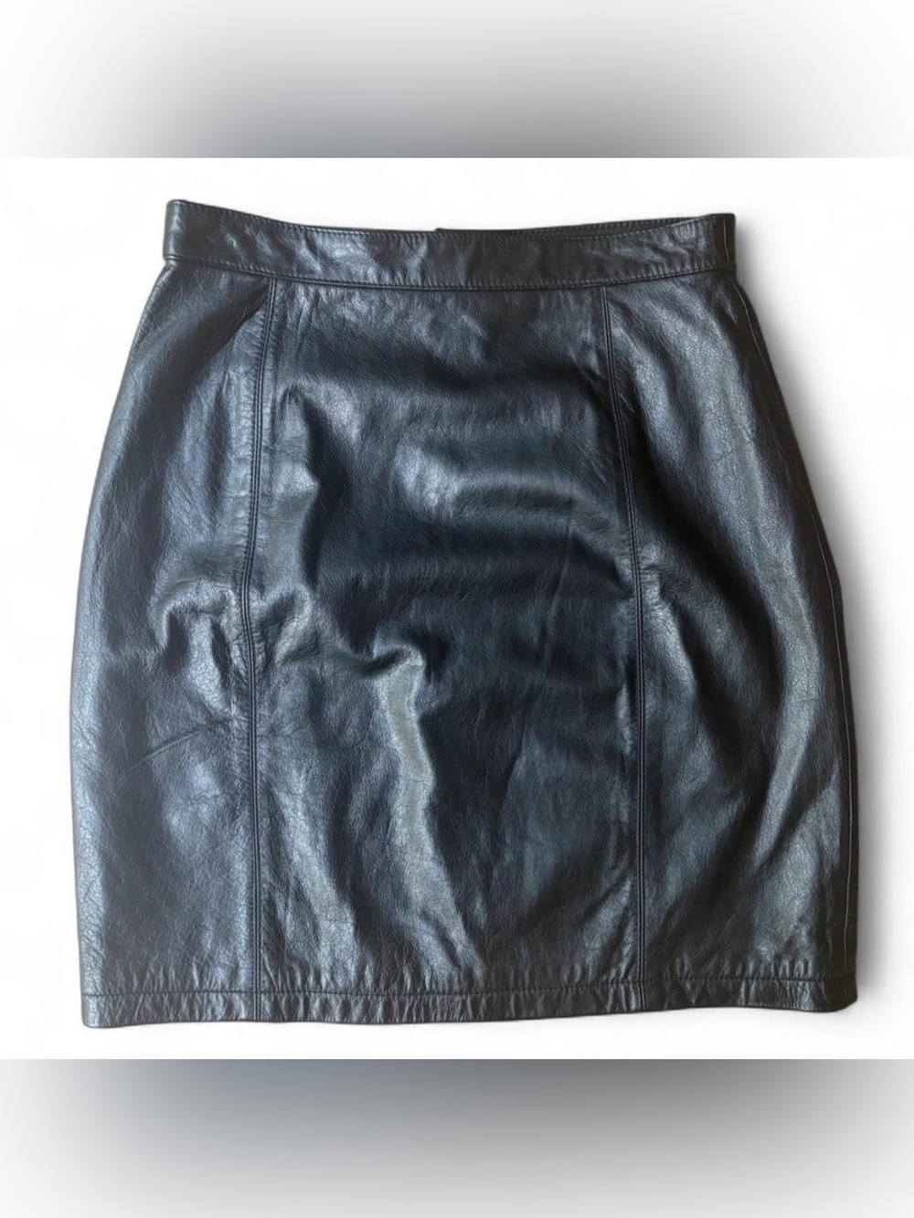 90s y2k Wilsons Leather Maxima Black Mini Skirt Size 8